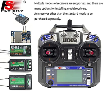 Flysky FS-i6 6CH 2.4GHz AFHDS RC Transmitter w/FS-iA6B Receiver for RC Multirotor Helicopter Airplane Glider Quadcopter (Model_2)