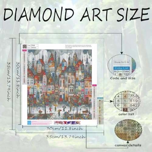 5D Castle House Diamond Art Kits for Adults,DIY Diamond Painting Kits - color: YP048