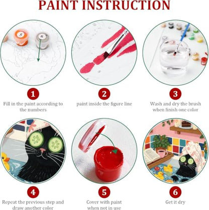 WUDWL Paint by Numbers Kit for Adults Beginner, with Framed - color: YH04254