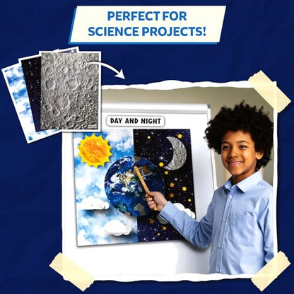 Skillmatics Space Construction Paper for Kids – STEM DIY Craft Activity - color: Outer Space, size: 120 Sheets