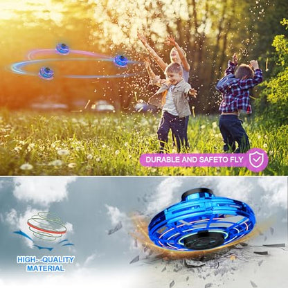 Drone for Kids Flying Toys, 2026 Upgrade LED Fidget Spinner (Navy, Plastic)