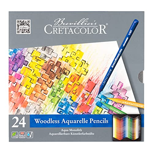 Cretacolor Aqua Monolith Watercolor Pencil Set, 24 Stk, Multi - style: Set of 24