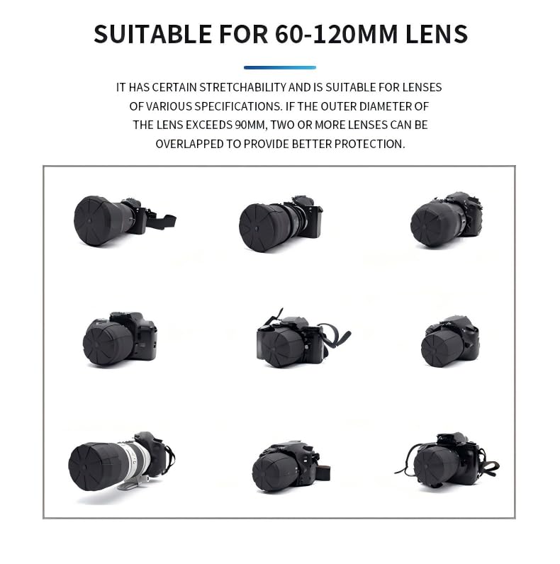 Universal Lens Cap, Fits 99% DSLR & Mirrorless Camera Lenses, Silicone Lens Cover with Element Proof Protection, Waterproof, Dustproof & Shockproof, Lifetime Coverage, Black - size: TH-002 1 PCS