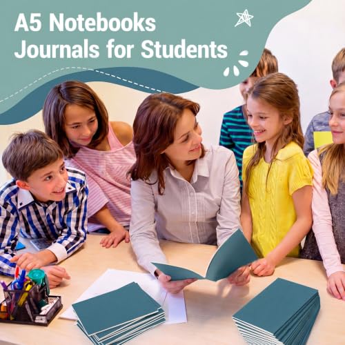 Mimorou 100 Pcs A5 Journals Notebooks Bulk,Dark Green,Lined - color: Dark Green, style: Lined