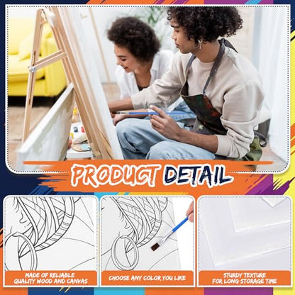 Sherr 108 Pcs Couples Sip and Paint Kit, Pre Drawn Canvas for Adults - style: Couple