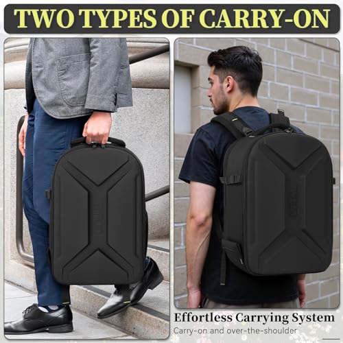 TORIBIO Large Hardshell Camera Backpack DSLR/SLR/Mirrorless Photography Bag - color: Black