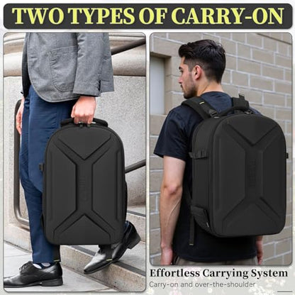 TORIBIO Large Hardshell Camera Backpack DSLR/SLR/Mirrorless Photography Bag - color: Black