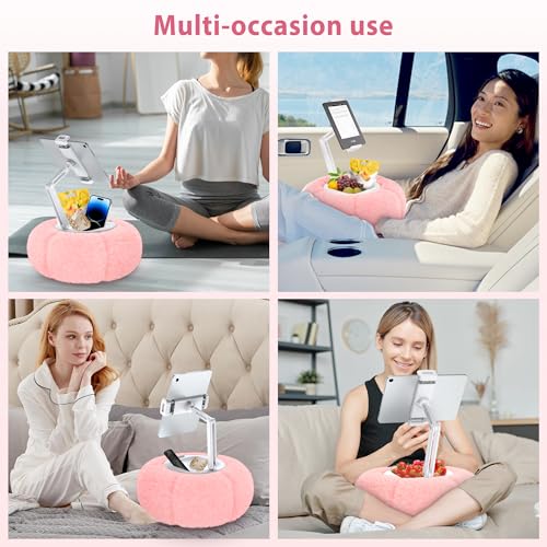 CreaDream Pumpkin Tablet Pillow Stand, Adjustable Pillow Stand for Lap Bed - color: Pink