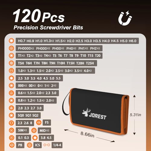 JOREST 145 in 1 Electronics Precision Screwdriver Set with 120 Bits