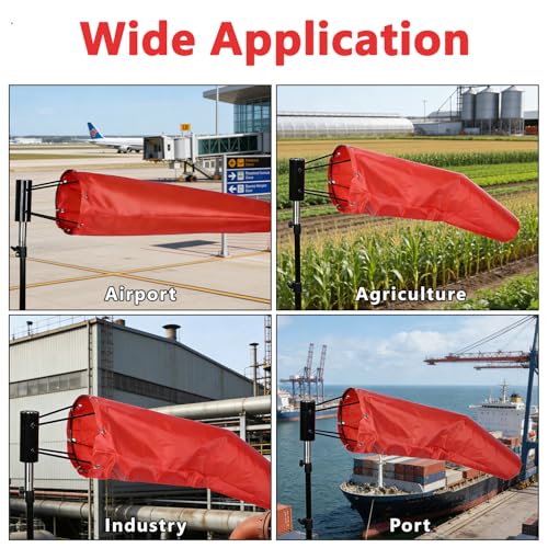 8" X 36" Airport Windsock | Heavy Duty, All Weather, Waterproof,
