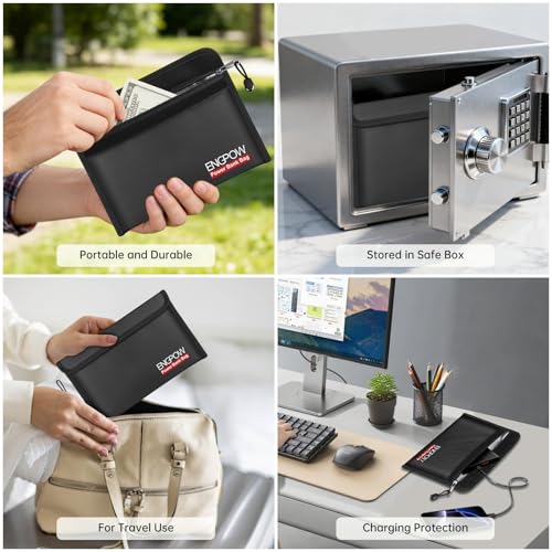 ENGPOW Fireproof Organizer Travel Safe Bag, Portable Electronic Carry Case - size: 10.6'' x 6.7''