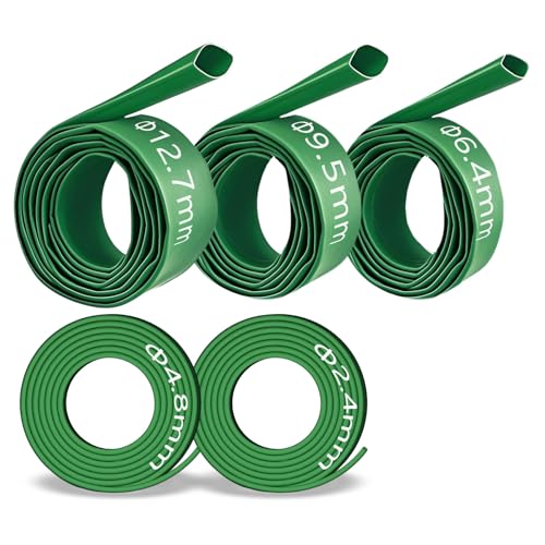 5-Size Heat Shrink Tubing Kit: 3:1 Adhesive Lined, Marine Grade Waterproof, Insulated Sealed, Oil-Proof & Wear-Resistant, 10-Foot Total Length - for Home Use & Industrial Applications (Green) - color: Green
