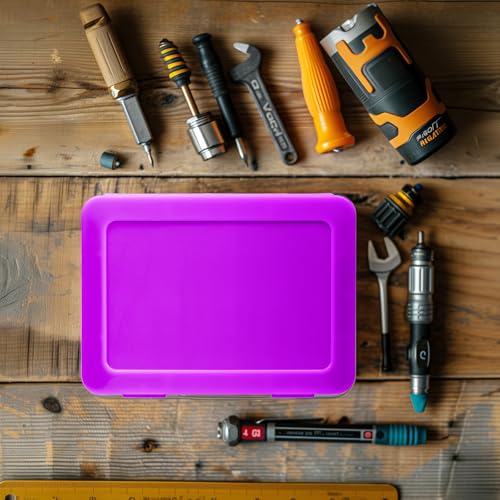 Battery Organizer Storage Box, Garage Case Holder for 24* AA, 30* AAA Batteries (Bag Not Include Batteries Pack) (purple) - color: purple