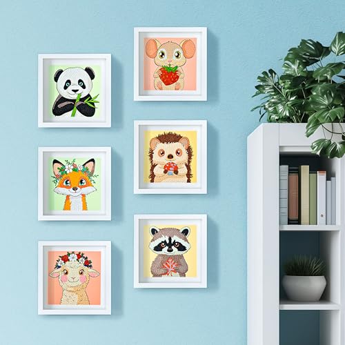 LuwoArte 6 Pack Cute Animals Diamond Art Kits for Adults Beginners - color: Cute Animals
