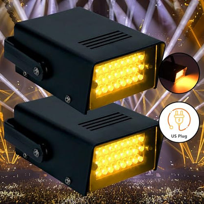 ENUOLI Mini LED Strobe Light Yellow Color 24 Super Bright LED Party Light - color: Yellow