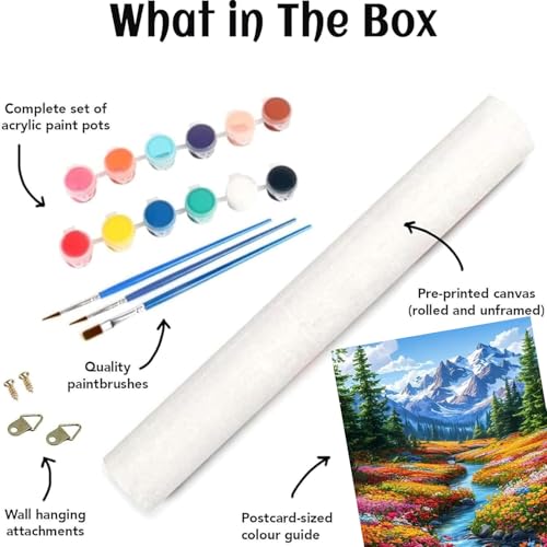 KICHANG Landscape Paint by Numbers Kit for Adults Beginner (Without Frame) - color: YH03813