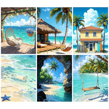 DOTSOPS 5D Beach Diamond Painting Kits for Adults Round Diamond Art Kits - color: Beach 2