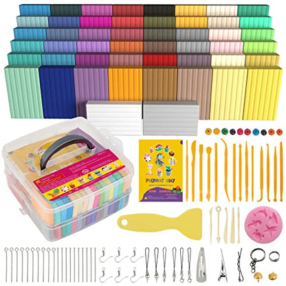 Aestd-ST Polymer Clay Kit 50 Colors, Oven Bake Modeling Clay for Kids - color: 50 Colors A