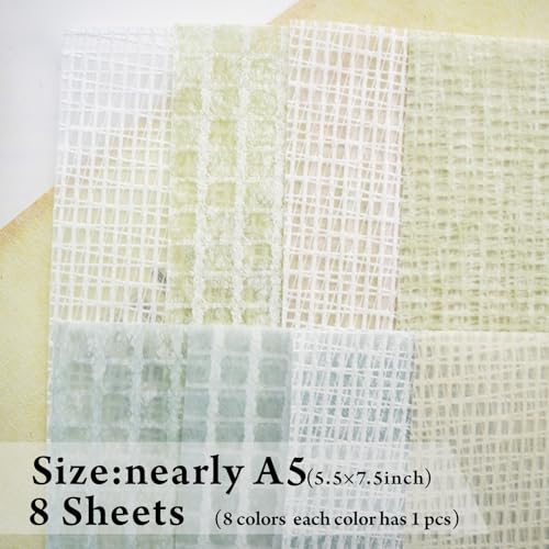 Colorful Textured Fabric(misty lattice mesh, Close to A5 size) - color: misty lattice mesh