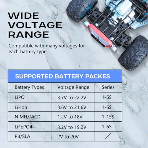 LiPo Charger 80W 6A, RC Fast Balance Battery Charger Discharger
