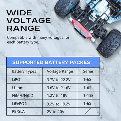 LiPo Charger 80W 6A, RC Fast Balance Battery Charger Discharger