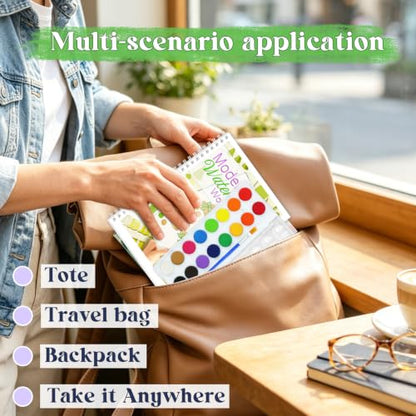 Beginners Watercolor Workbook for Adults, Step-by-Step Coloring Book Set - style: Garden