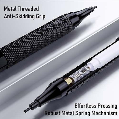 Four Candies Mechanical Pencil Set with Cute Pencil Case + Mechanical Pencil Set Black