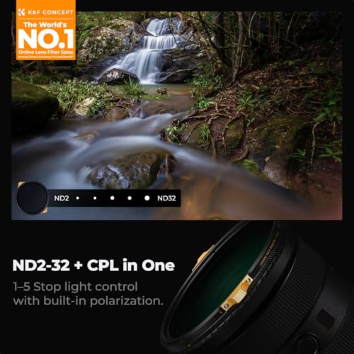 K&F CONCEPT 49mm VND2-32 Filter & CPL Filter - Nano-X PRO Series - size: 49mm