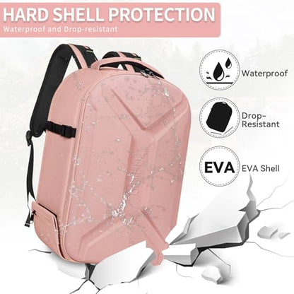 TORIBIO Large Hardshell Camera Backpack DSLR/SLR/Mirrorless Photography Bag - color: Pink