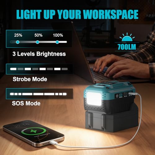 140W USB Battery Charger Compatible with Makita 18V Battery - color: Blue