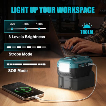 140W USB Battery Charger Compatible with Makita 18V Battery - color: Blue
