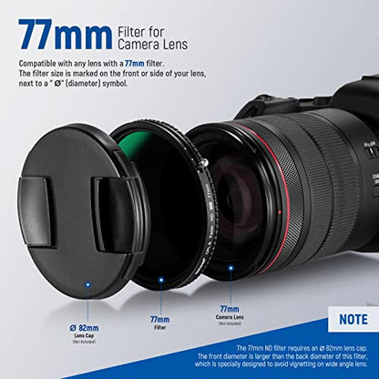 NEEWER 2 in 1 77mm Variable ND Filter ND2-D32&CPL Circular Polarizer Filter - size: 77mm