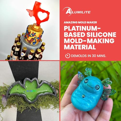 Alumilite Amazing Mold Maker Silicone Rubber 64 Oz, 30-Min Demold - size: 64 oz.
