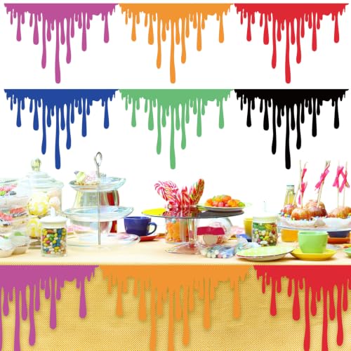 6 Pcs Art Party Table Skirt Back to School Classroom Decorations