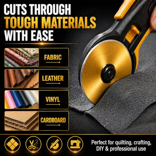 SKS-7 Titanium Coated 40 Packs 45mm Rotary Cutter Blades - color: 45MM 50PCS