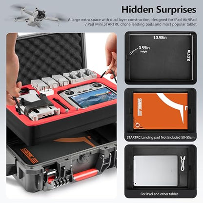 STARTRC Mini 4 Pro Case,Dual Layer Hard Case for DJI Mini 3 for Skyrover X1 - color: Grey-Dual Layer