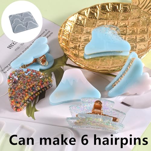 Silicone Resin Hair Claw Clip Mold, 1 Pc, Shark Hairpin