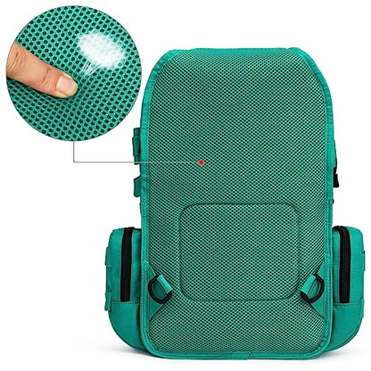 G4Free Large Tactical EDC Sling Bag, Adjustable Holder Backpack for Men - color: Peacock Green