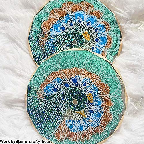 ResinWorld 4 Pack Coaster Molds - Diamond Edge Crystal & Round Geode Silicone Molds for Epoxy Resin Casting