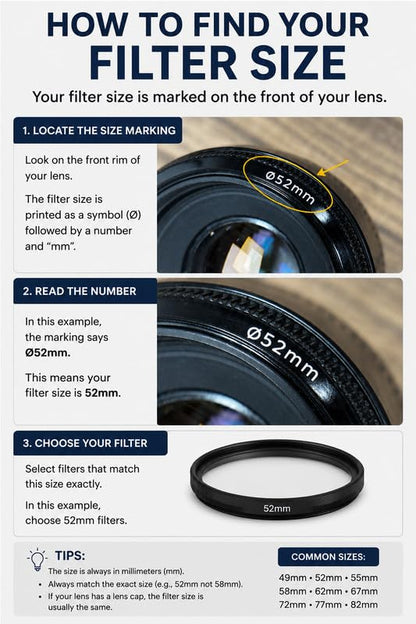 Tiffen 25mm CPL Circular Polarizing Filter Reduce Glare & Reflections - size: 25mm