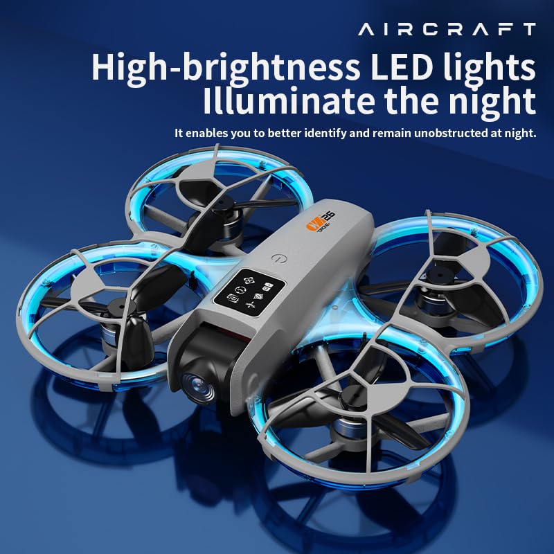 Drone with Camera for Adult Beginners, RC Drones with Screen on Controller, Brushless Motor, One Key Take Off/Landing, Optical Flow Positioning, Gesture Photo Video RC Quadcopter with Body Light 2 Batteries CZ26 FPV Drones Gifts for Adults Beginner-Friend
