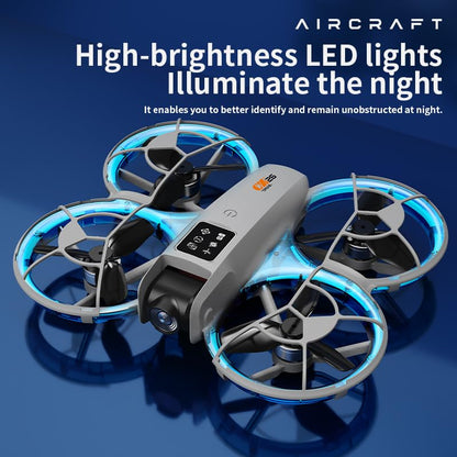 Drone with Camera for Adult Beginners, RC Drones with Screen on Controller, Brushless Motor, One Key Take Off/Landing, Optical Flow Positioning, Gesture Photo Video RC Quadcopter with Body Light 2 Batteries CZ26 FPV Drones Gifts for Adults Beginner-Friend