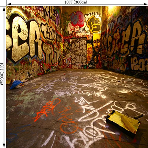 Graffiti Space 10X10FT Seamless Pictorial Cloth Customized Photography Backdrop Background Studio Prop TA25