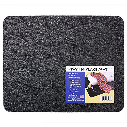 Stay-in-Place Machine Mat - 11" x 14" - Calms Vibration and Dampens Noise - size: Serger Mat - 11" x 14"