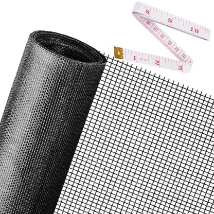 Replacement Window Screens, 59X106 Inch Durable Window Screen Mesh for Patio Porch Door Windows, DIY Adjustable Fiberglass Screen Repair Kit Sliding Net Roll Pet, Black by Ouskr - size: 59"x106"Black
