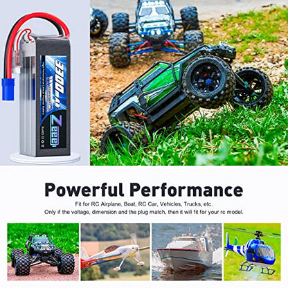 Zeee 6S Lipo Battery 3300mAh 22.2V 120C with EC5 Connector (2 Pack)