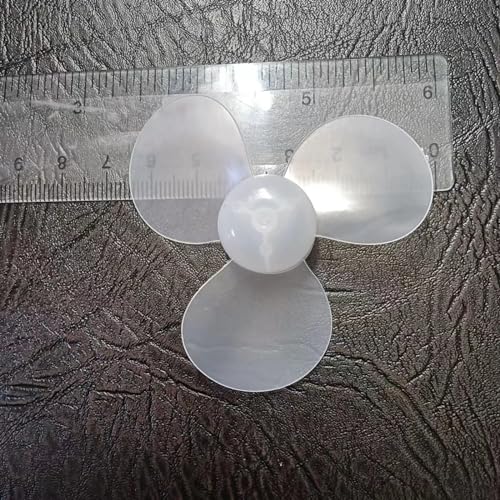 30 Pc Propeller Props, Small Three-Blade Propeller Blade Transparent Soft Fan Blade Model Creative Production Process Material Model 2.6in axis Diameter 0.08in skrnrhrery