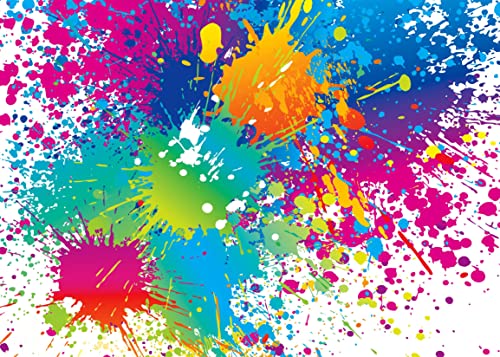 7x5Ft Colorful Splatter Background Abstract Background Paint Splash Backdrop Video Studio Photograph Photo Booth Props Backdrop ME593 - size: 7x5Ft