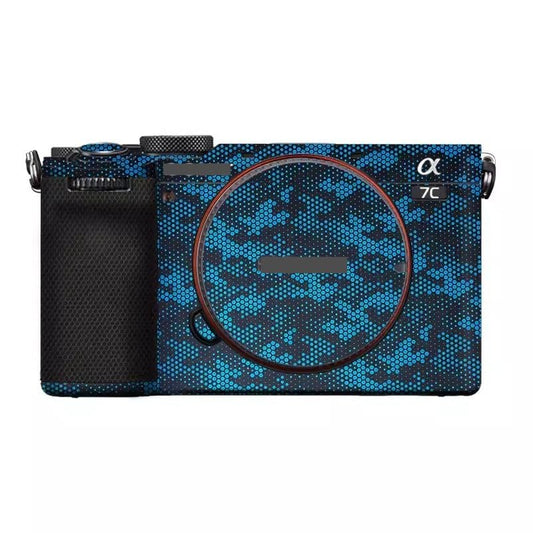 Camera Skin Wrap A7C2 Anti-Scratch Sticker Coat Vinly Protective Film Body Protector Decals Cover for Sony A7CR A7C II (Mamba Blue) - color: Mamba Blue