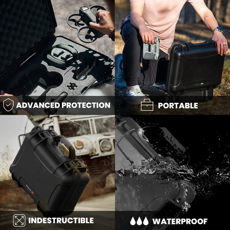 Nanuk 925 Waterproof Hard Case with Foam Insert for DJI Avata 2 Fly More Combo - Olive - color: Olive